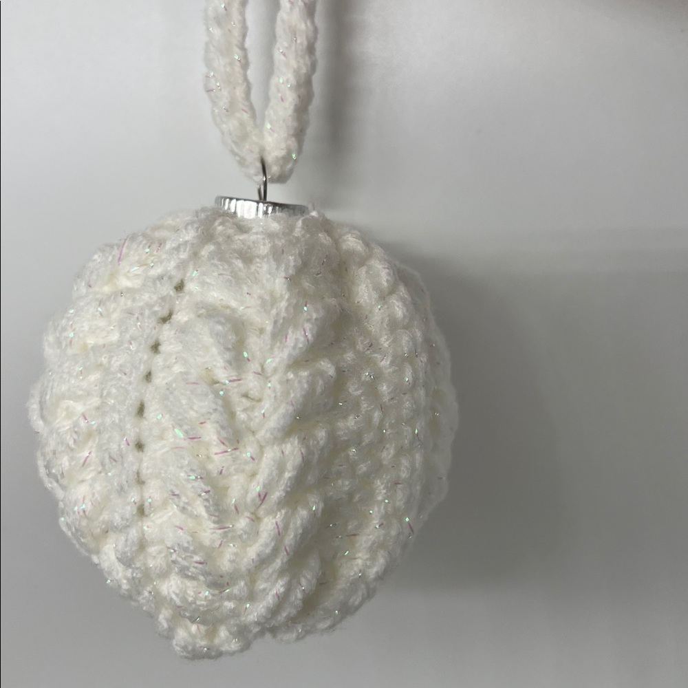 Handmade Sparkle Crochet Ornament - 1 One - Picture 2 of 7